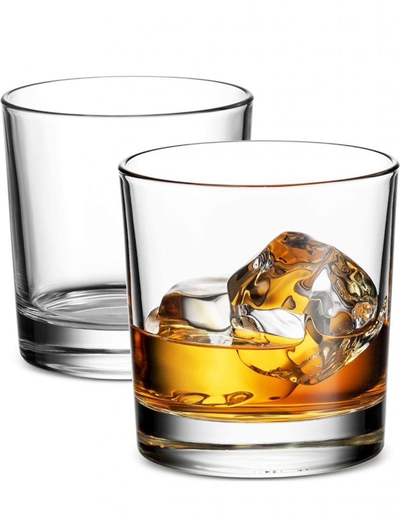 Old Fashioned Whiskey Glasses, Italian Made 11oz Lazer Gifts By Zen